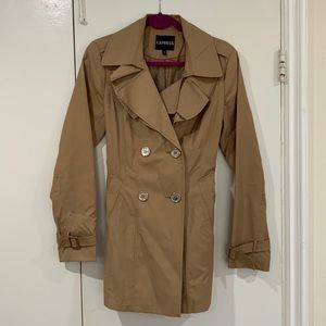 Ruffled trench coat